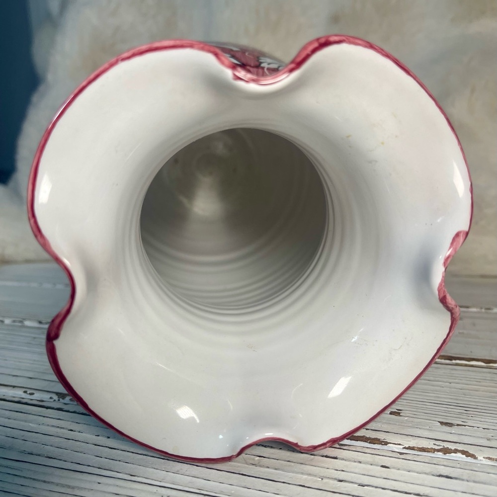 Vintage Orvieto Deruta Italy Pottery‎ Floral Jug Pitcher Vase Earthenware - Picture 10 of 11